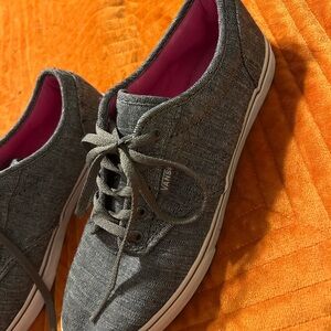 Vans Charcoal Gray Sneakers with Pink Lining size 8 women’s